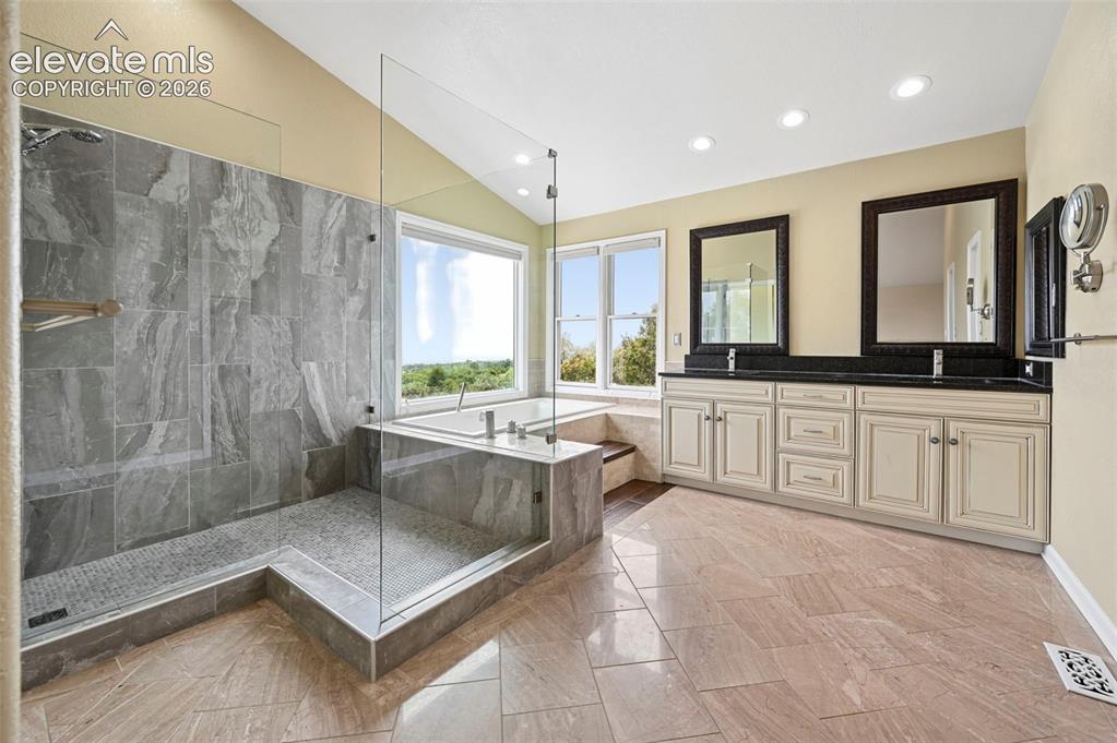 Image 20 of 45: Designer primary bathroom