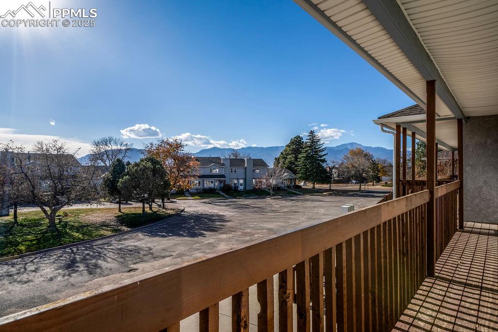Image 3 of 37: Beautiful mountain views from the front balcony