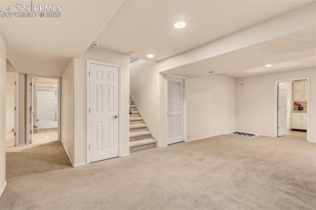 Image 21 of 30: Finished basement featuring 2 bedrooms, a full bathroom and a dedicated sto