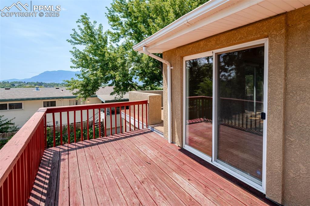 Image 39 of 43: Deck with a mountain view