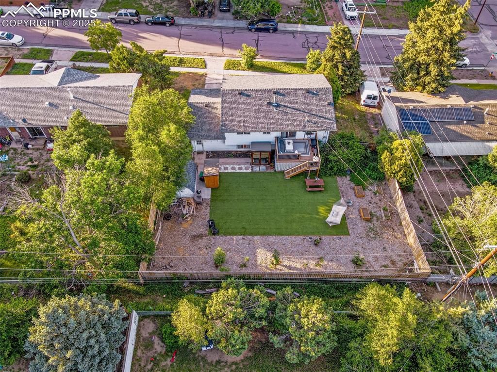Image 32 of 32: Aerial view of property and surrounding area