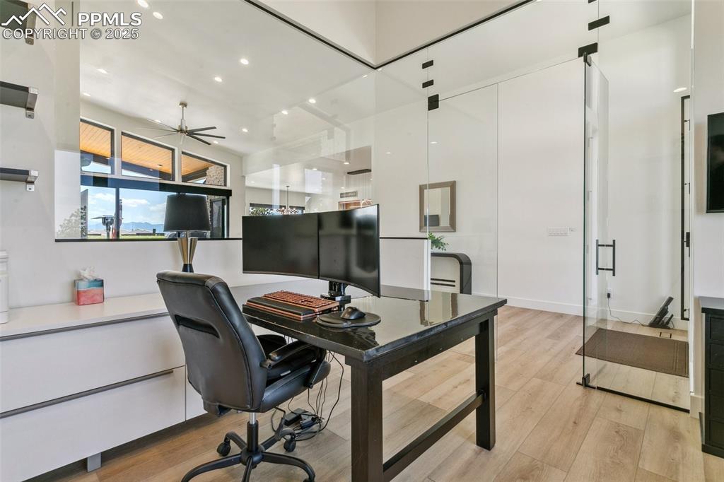 Image 10 of 50: Surround glass for main level office
