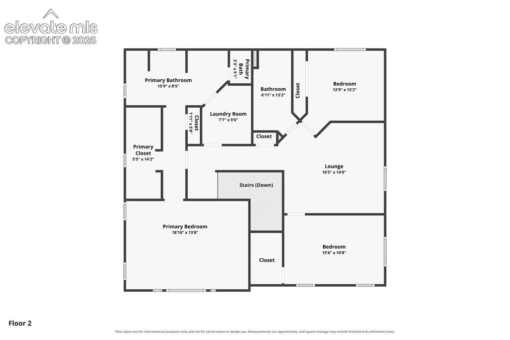 Image 31 of 33: Upper Level Floor plan