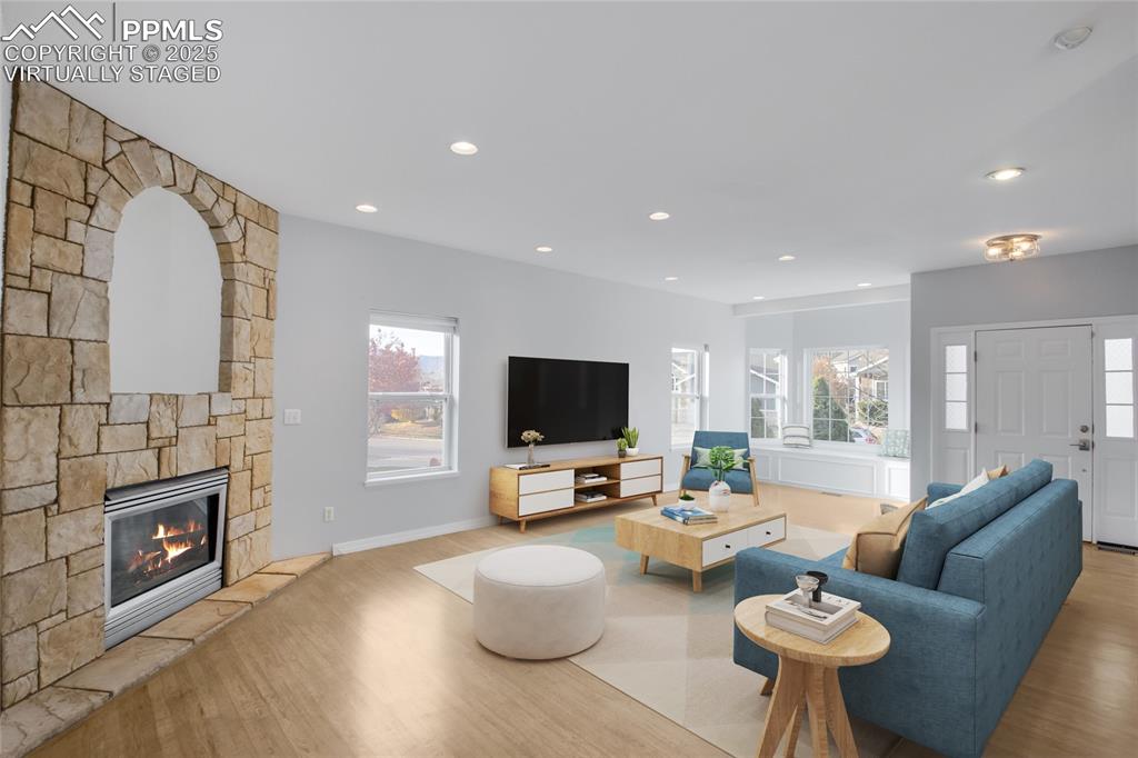 Image 2 of 45: Virtually Staged Main Level Living Area