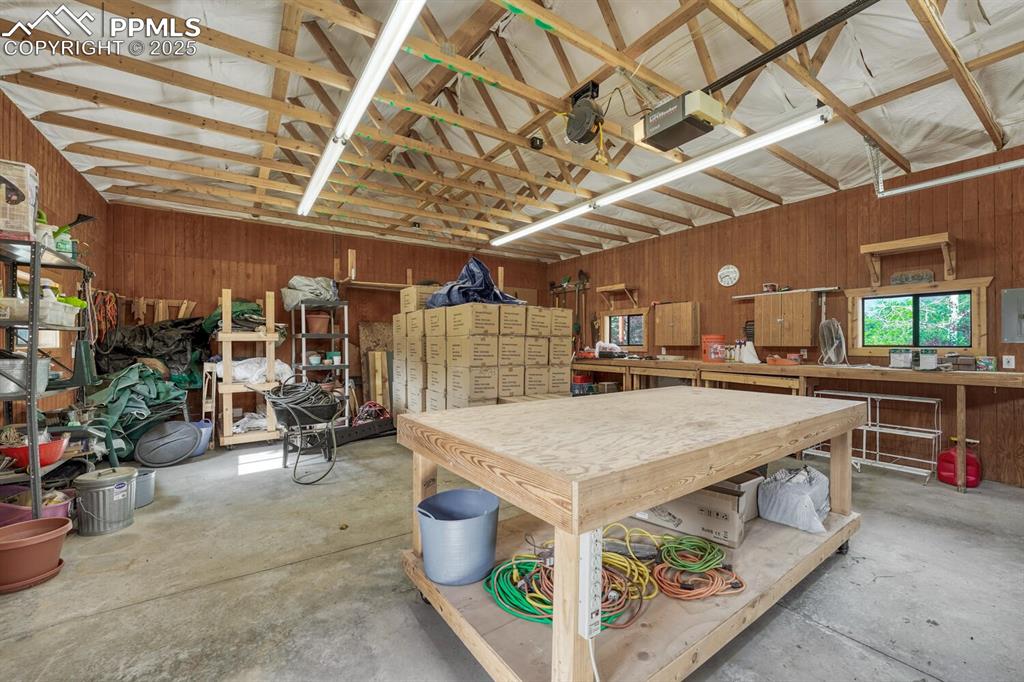 Image 43 of 50: Shop with 100amp electric, concrete floors, insulated, multiple outlets, he