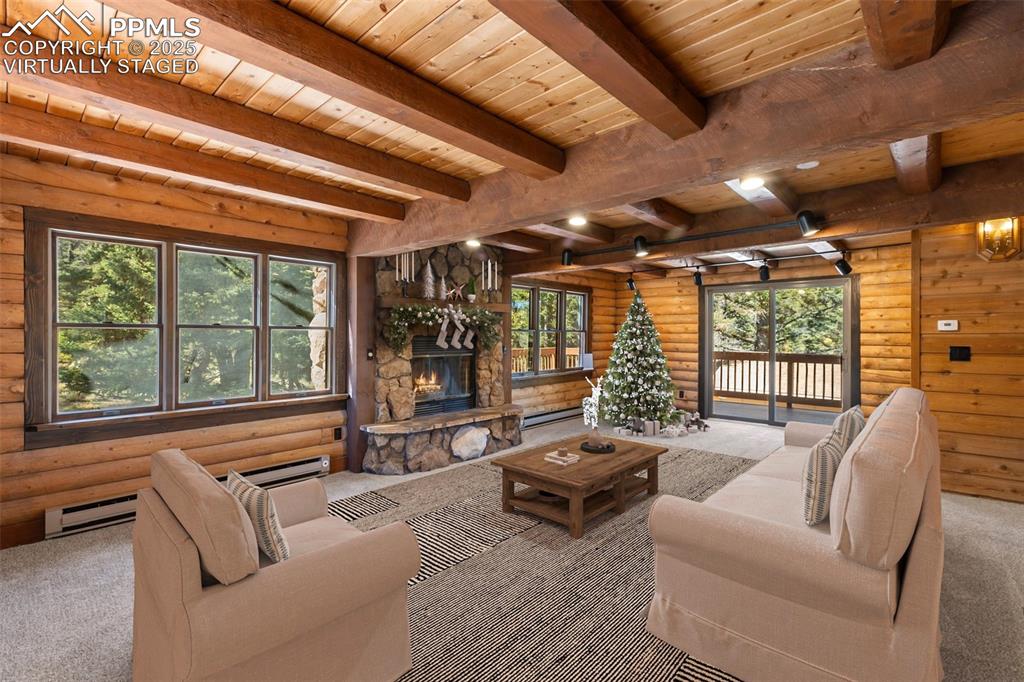 Image 3 of 50: Celebrate the holidays in this beautiful living room. Virtually staged.