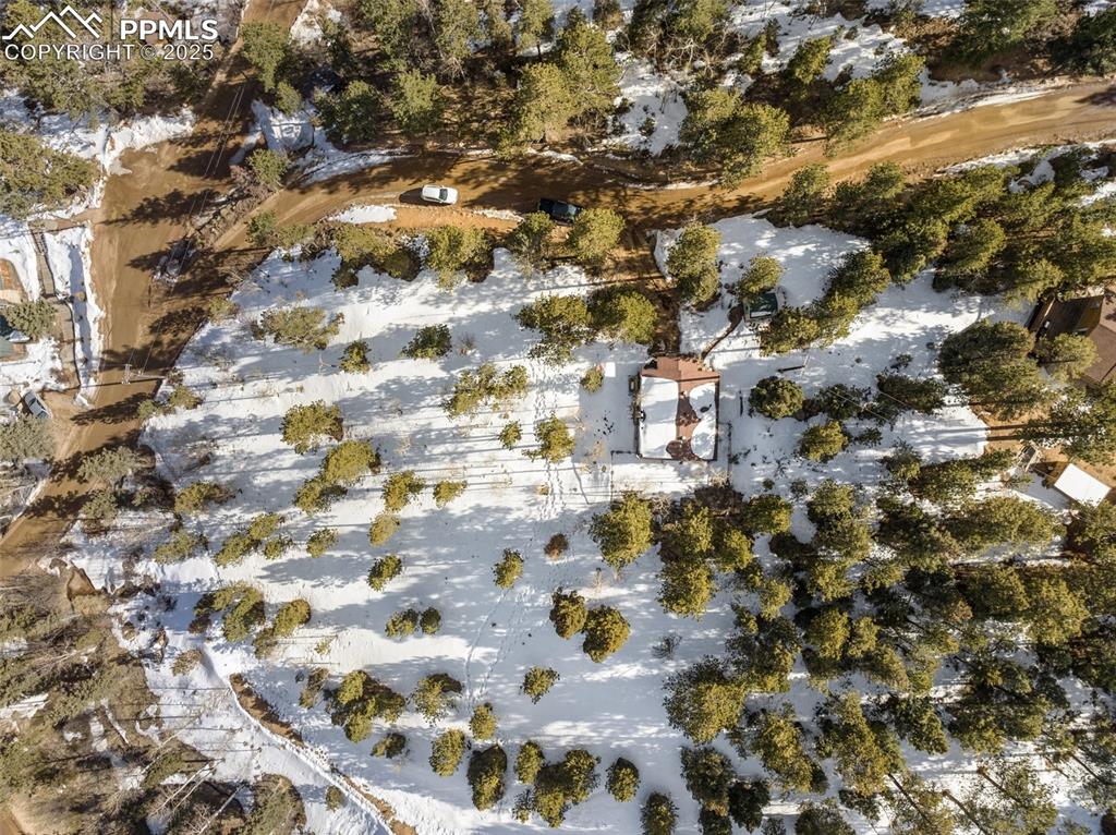 Image 24 of 25: View of snowy aerial view