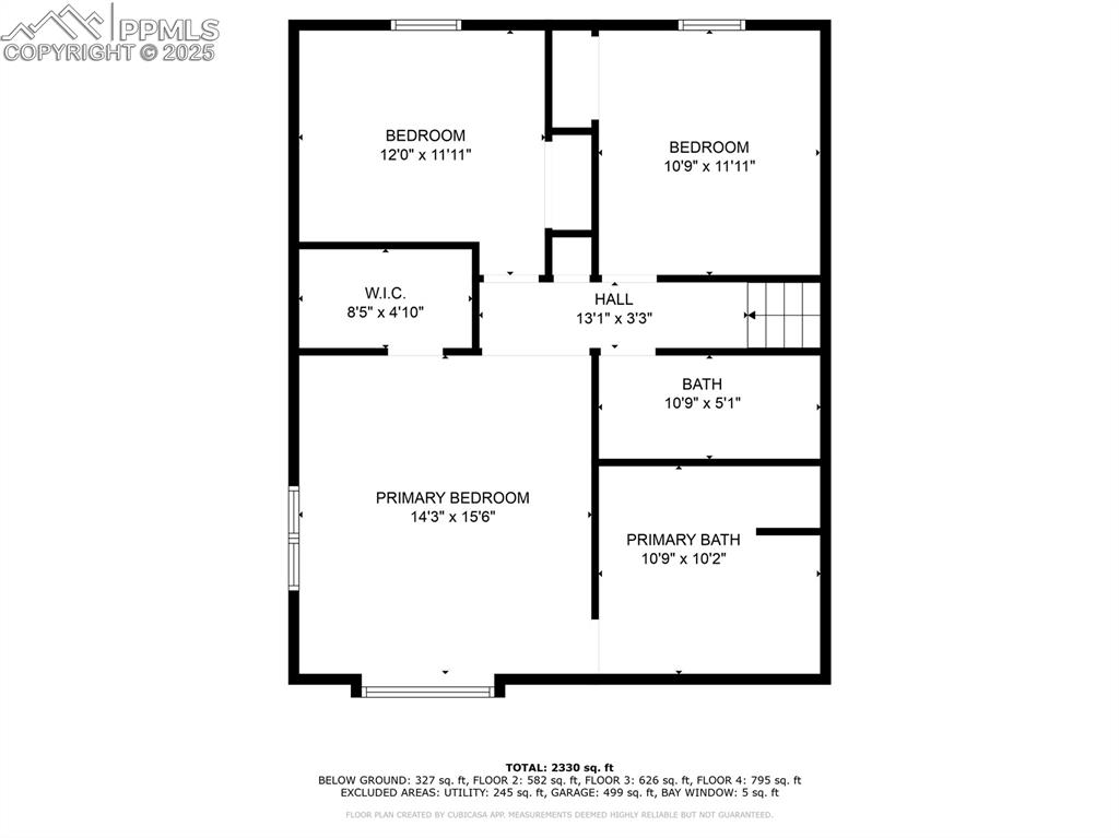 Image 34 of 42: Upper Lever Floorplan