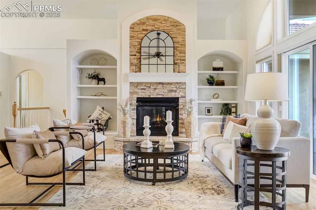 Image 3 of 50: This open and inviting plan features newly finished hardwood floors and a g