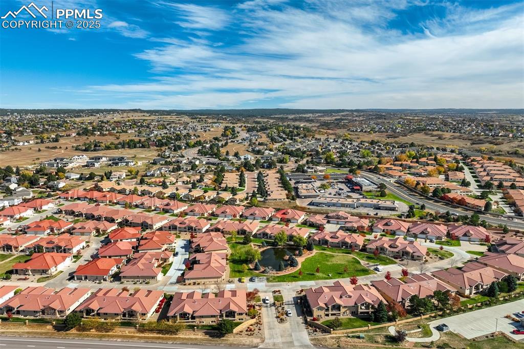 Image 47 of 50: Aerial View of Paradise Villas, this private gated community has open green