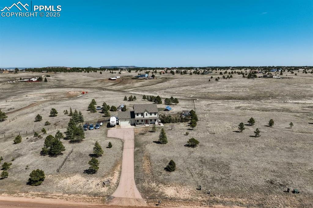 Image 49 of 50: Aerial view of front of house