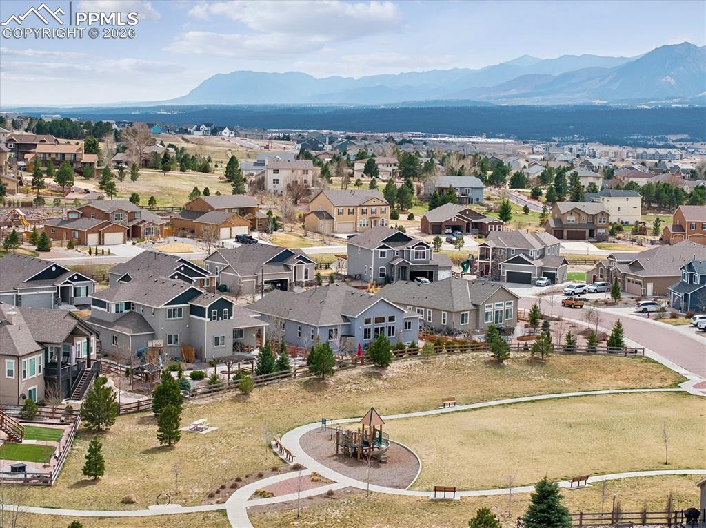 Image 46 of 48: Aerial perspective of suburban area