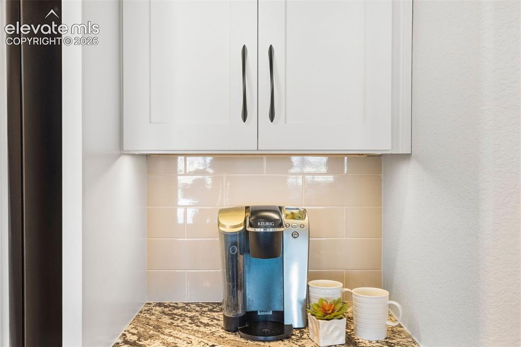 Image 8 of 46: Need coffee or tea to start your day? This well-placed station in the kitch