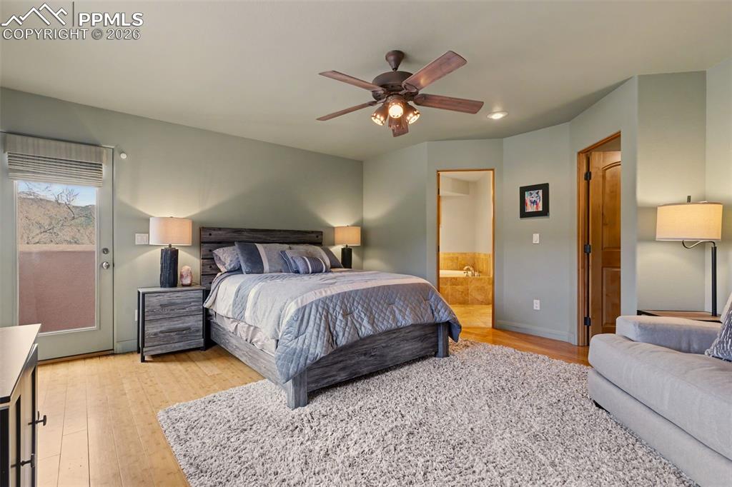 Image 11 of 27: Primary suite with attached 5 piece bathroom, walk-in closet. 