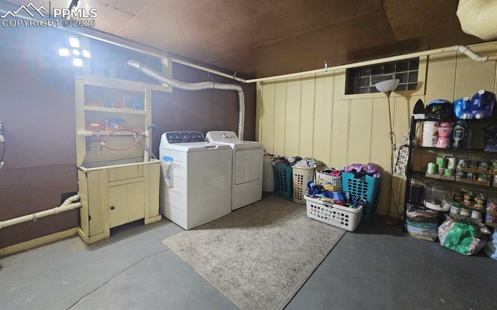 Image 15 of 28: Spacious Basement with Laundry and 2 other spaces for storage / closet