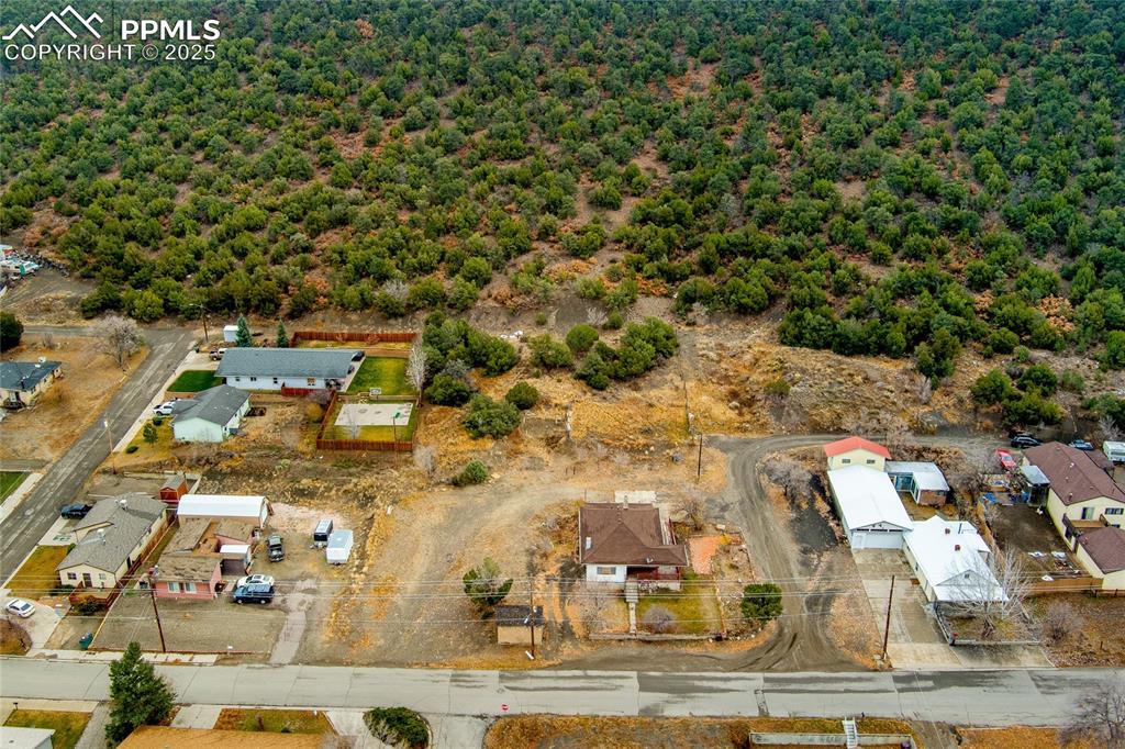 Image 27 of 30: Aerial perspective of suburban area