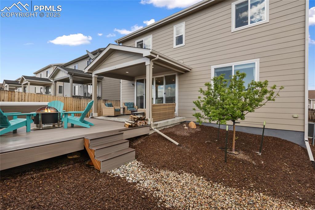 Image 44 of 48: Backyard Area Landscaped, Fenced, Private