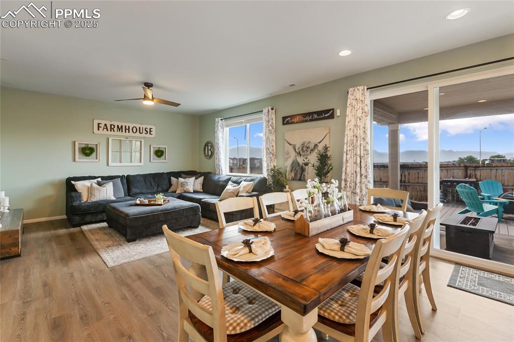 Image 9 of 48: Open Concept Dinning Area Into Family Room