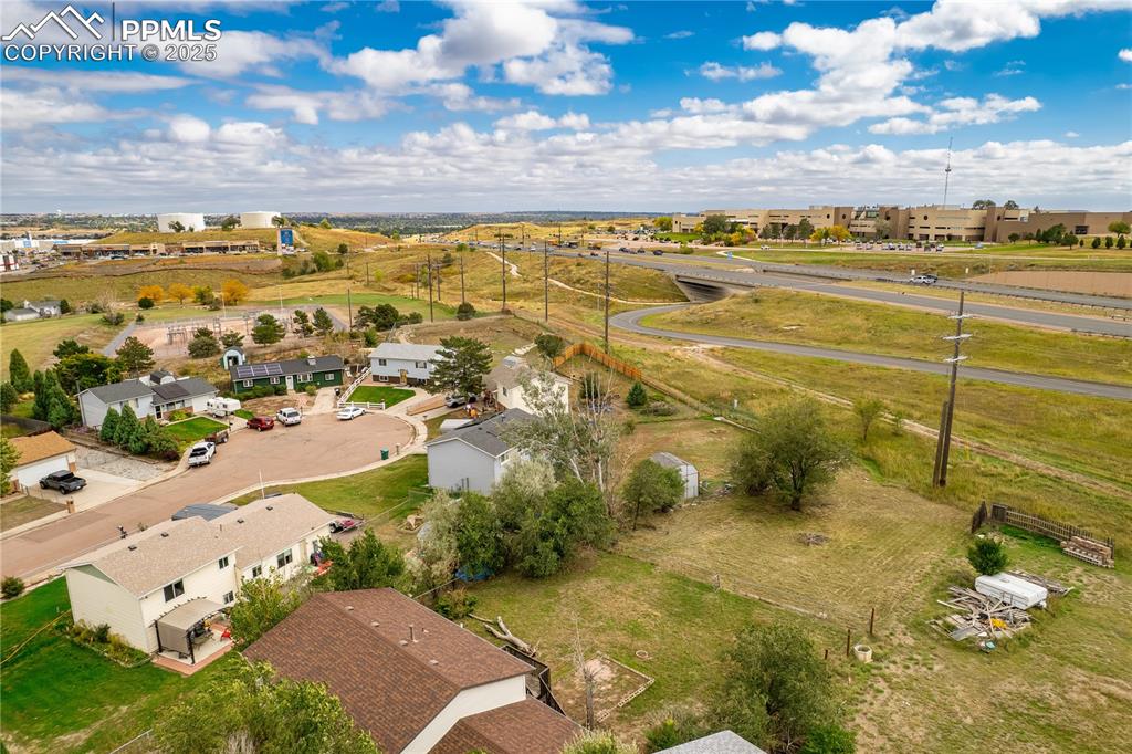 Image 29 of 34: Aerial view of residential area