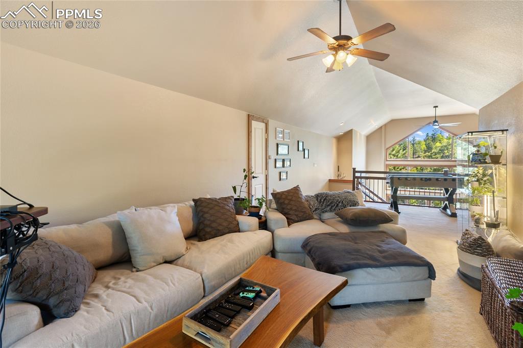 Image 19 of 31: The loft area gets lots of light and has its own walk out as well.