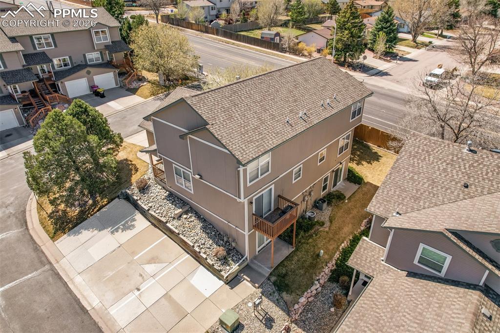 Image 26 of 30: Aerial perspective of suburban area