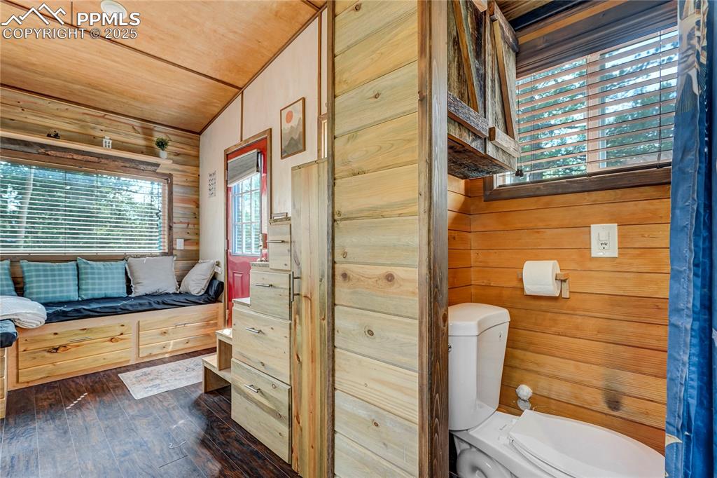 Image 47 of 50: Tiny home - Bathroom with healthy amount of natural light, tongue and groov