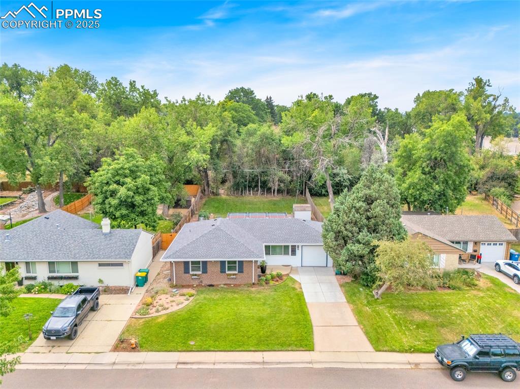 Image 46 of 50: View from above of property