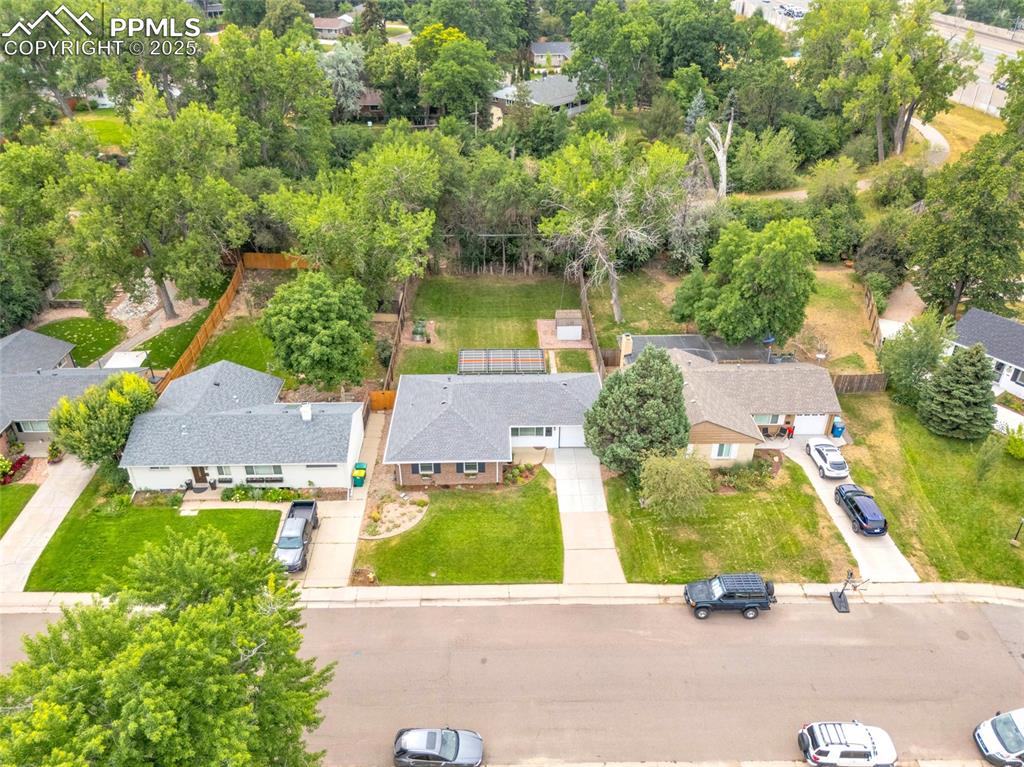 Image 48 of 50: Aerial view of residential area