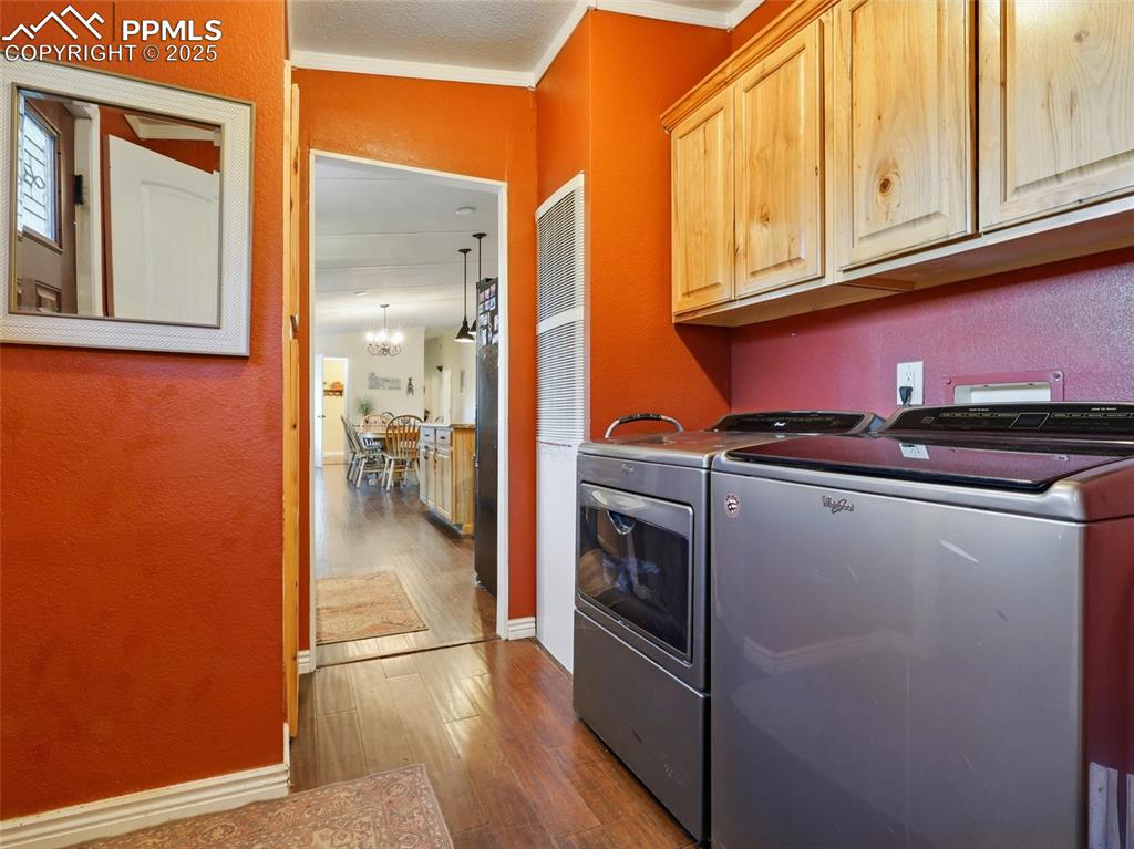 Image 17 of 45: Laundry room with washer/dryer included