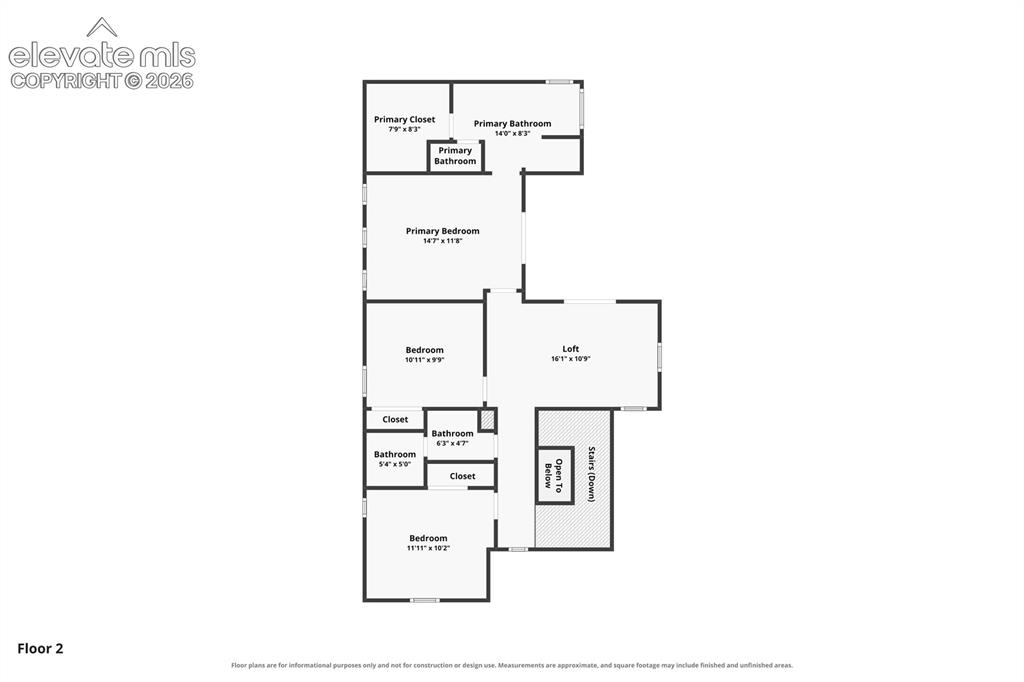 Image 47 of 48: Upstairs Floor plan