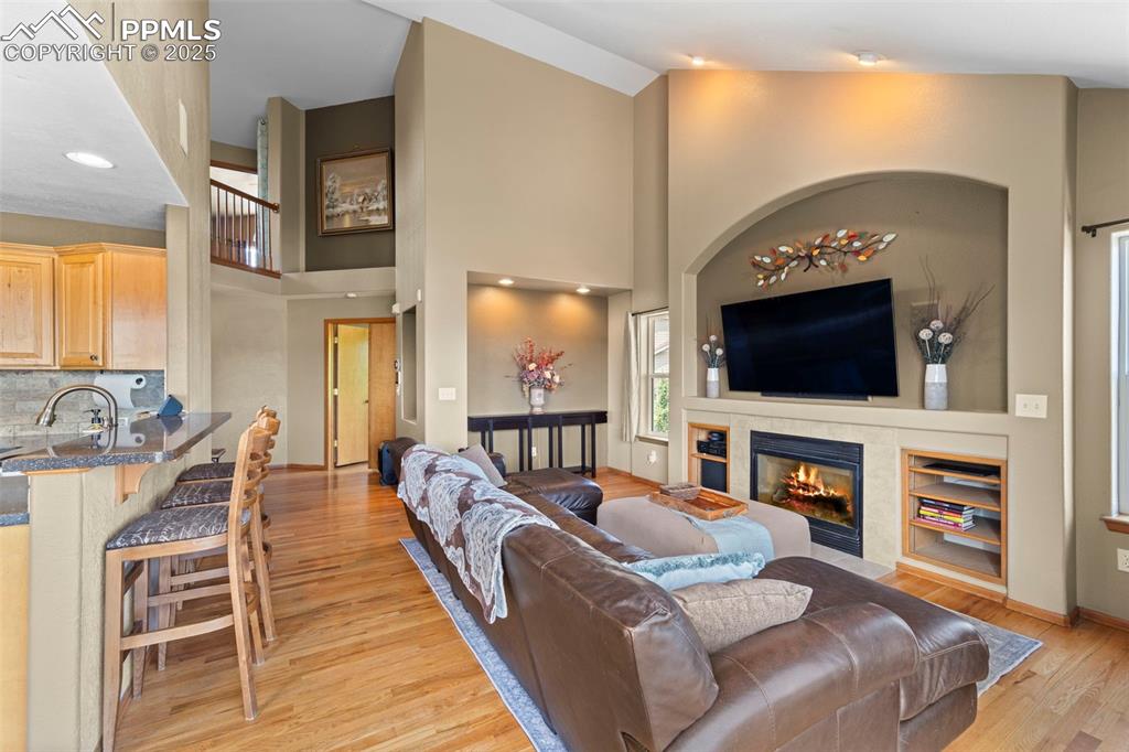 Image 14 of 41: Open concept kitchen to family room