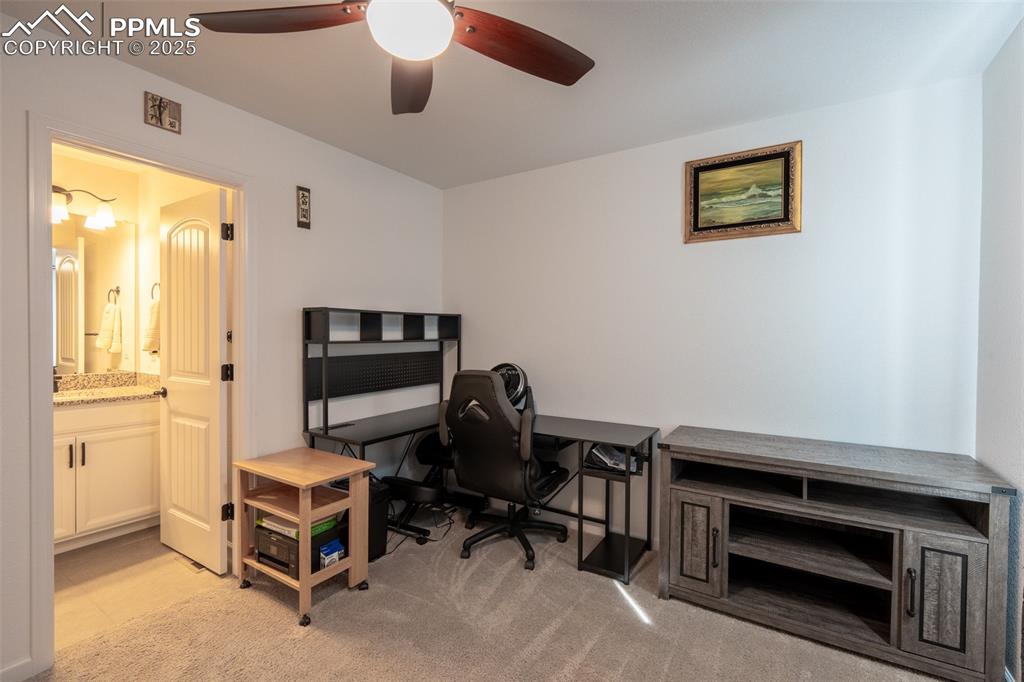 Image 19 of 40: Bedroom (1) with attached full bath - Upper floor