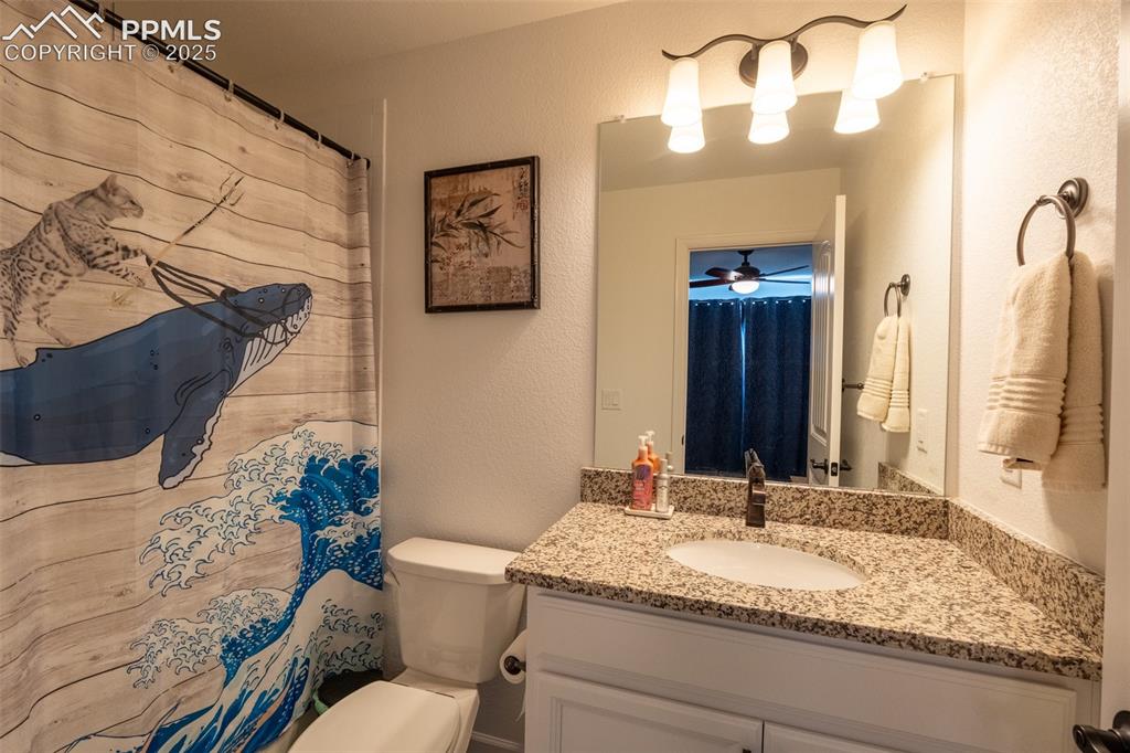Image 19 of 40: Full bathroom (2) attached to bedroom (1) - upper floor