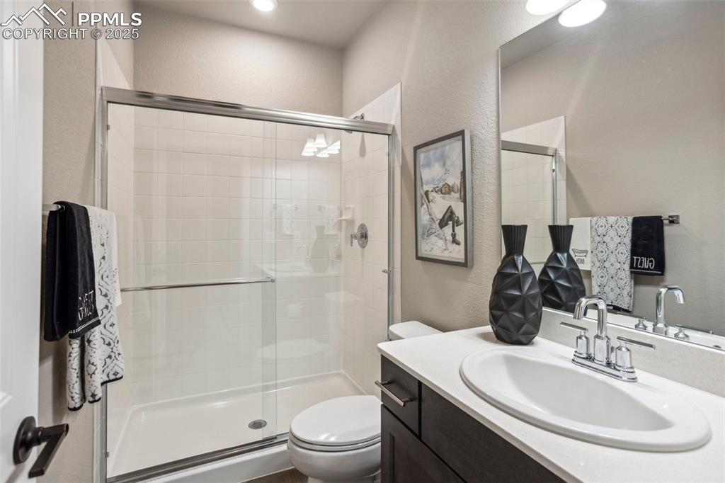 Image 30 of 48: 4th bathroom, quartz counter