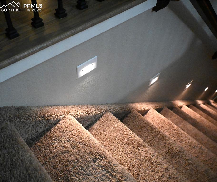 Image 34 of 48: dusk to dawn stair lighting