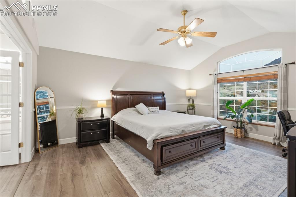 Image 5 of 35: Large primary suite with stunning mountain views