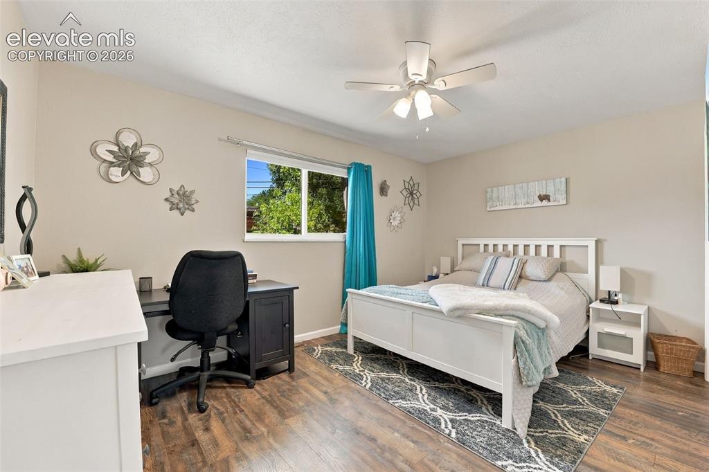 Image 19 of 50: Hardwood flooring in the upper level bedroom!