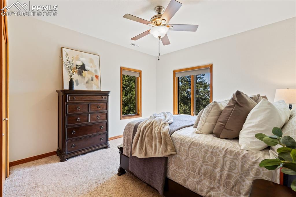 Image 35 of 43: One of two lower level bedrooms