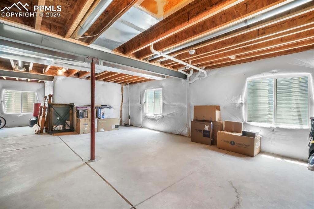 Image 41 of 50: Basement Has Rough In Plumbing For Bath And Lots Of Space For Storage