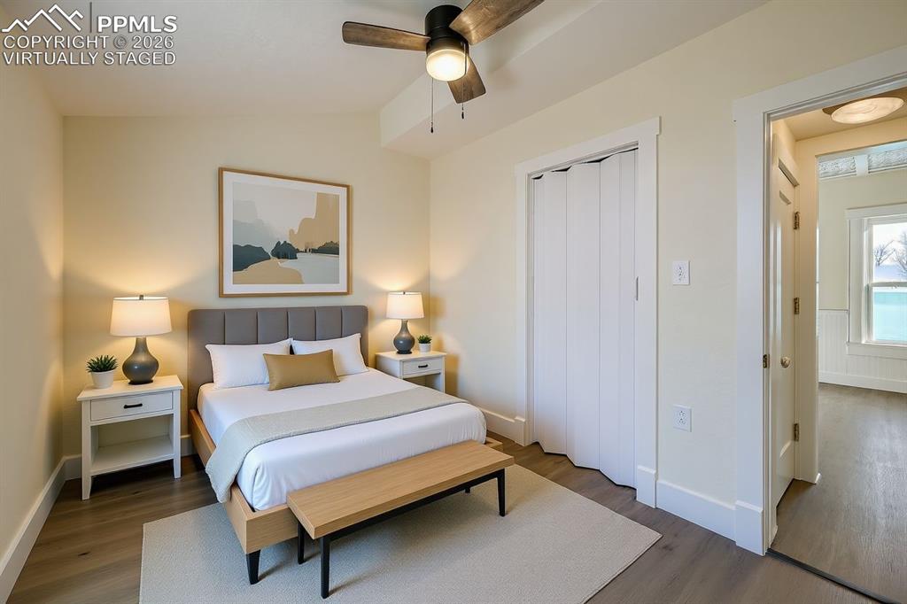 Image 16 of 38: virtually staged - primary bedroom