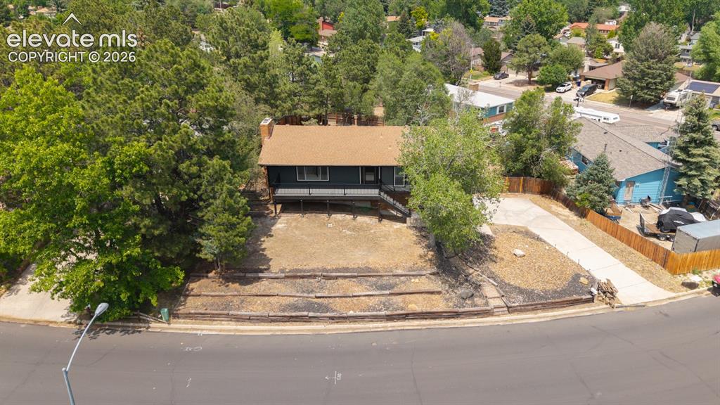 Image 46 of 49: elevated view of the front of this gorgeous home