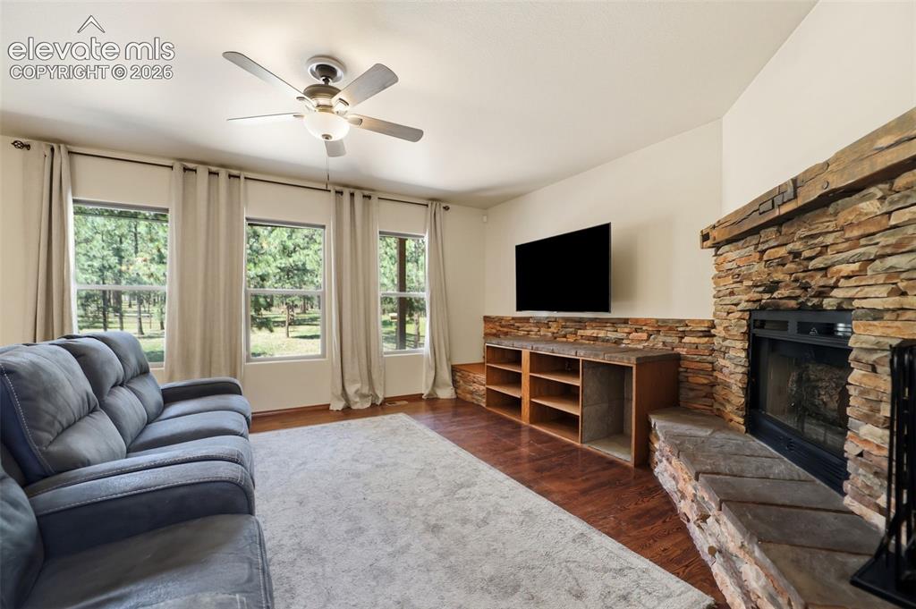 Image 16 of 50: w/ Wood Fireplace