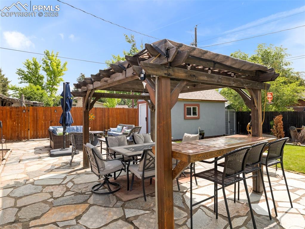 Image 32 of 50: Pergola with power