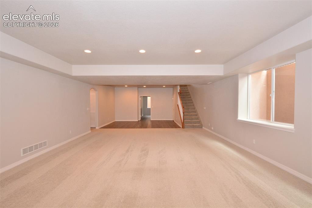 Image 21 of 33: rec/family room in basement