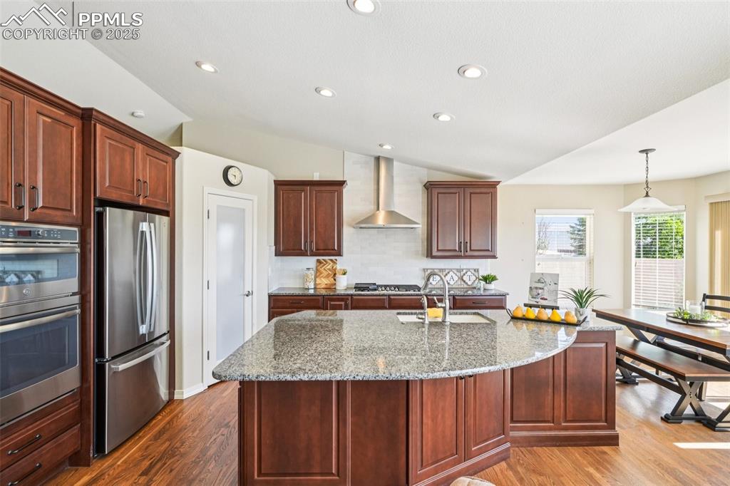 Image 8 of 45: The kitchen island is huge and works great as a breakfast bar for additiona