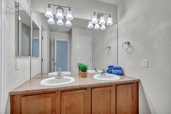 Image 26 of 35: Shared Full Bath on Upper Level with Double Vanity and Separate Shower/Tub!