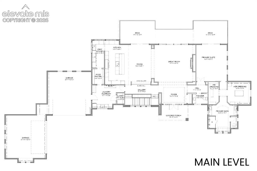 Image 9 of 24: Main Level Floor plan