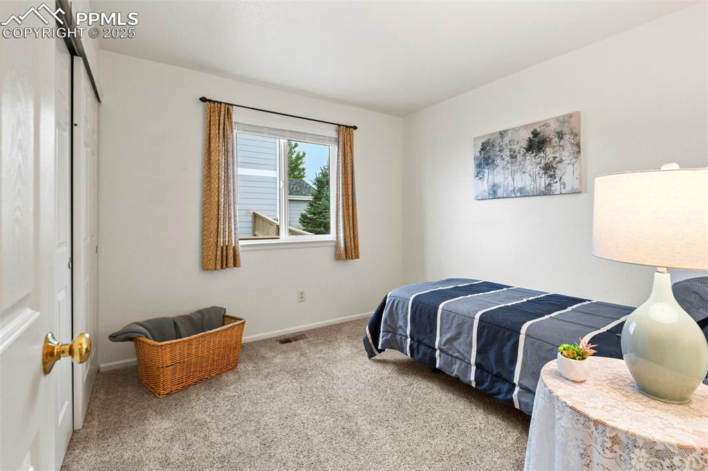 Image 19 of 32: Bedroom with carpet and a closet