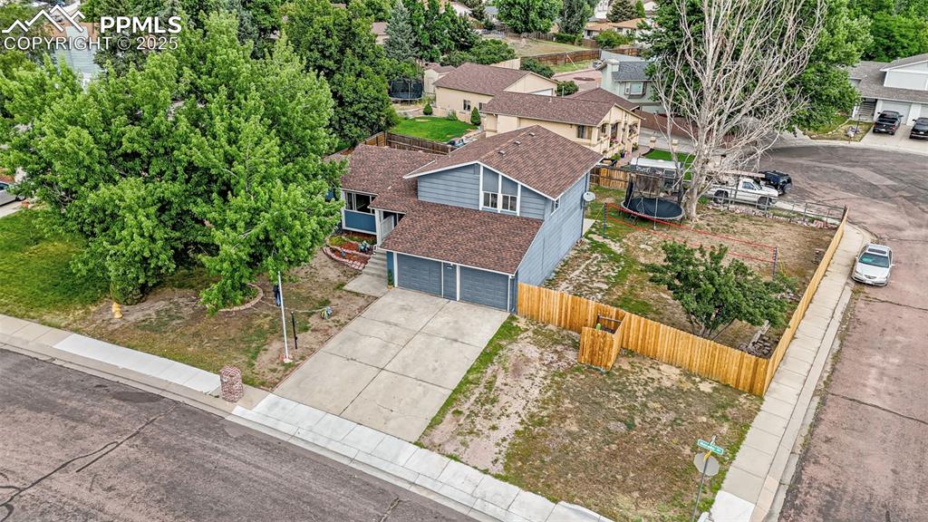 Image 30 of 34: Aerial view of residential area
