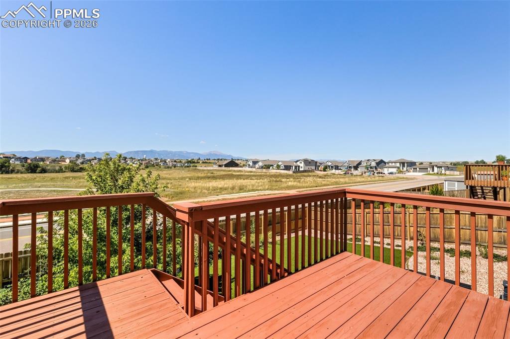 Image 16 of 24: Raised Deck with Unobstructed Pikes Peak Views 
